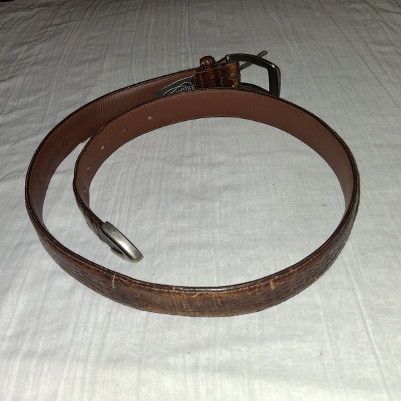 Brighton Brown Leather Belt with Silver Buckle - Picture 8 of 10